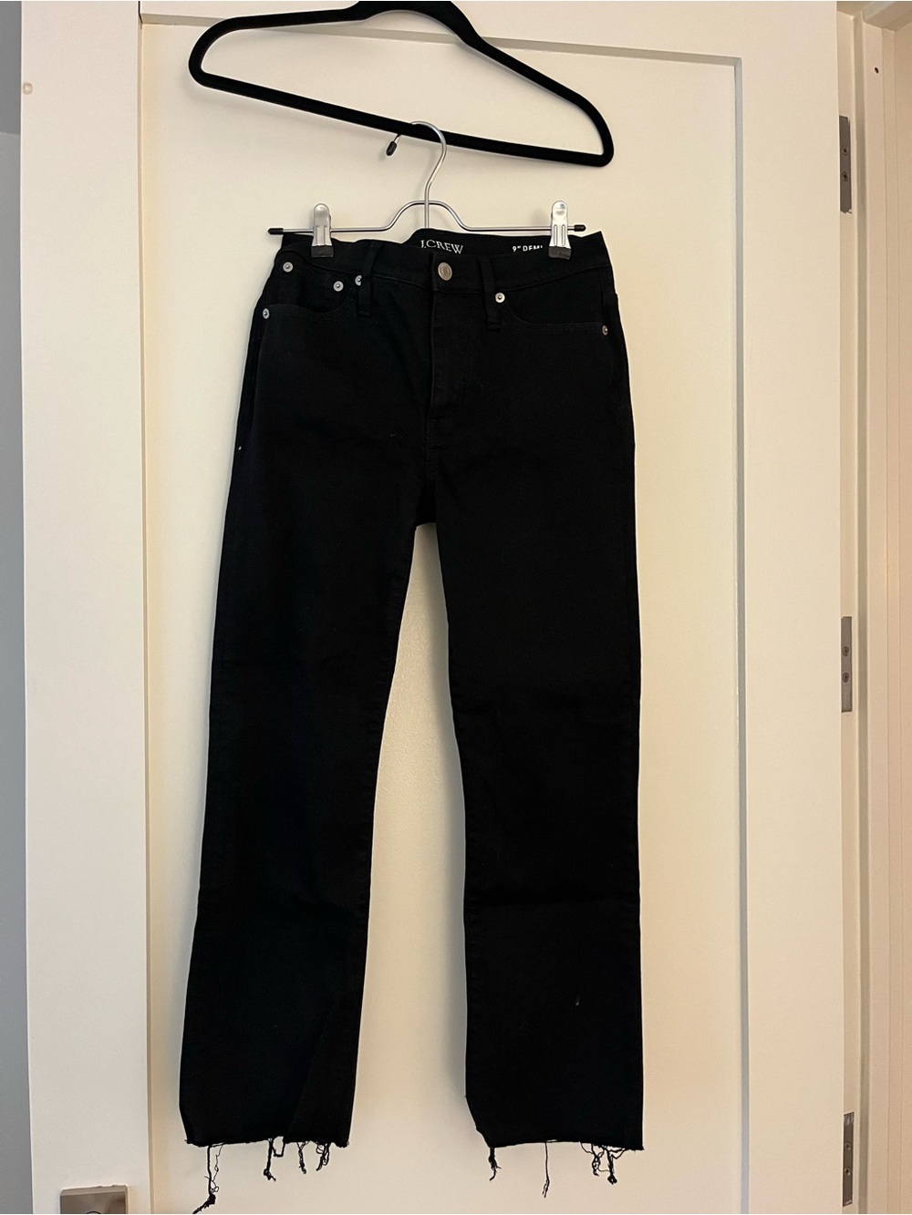J. Crew Women's Black 9” Demi Booy Crop Jeans